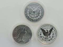2023-P Morgan, 2023-S RP Morgan, 2024-P Peace Dollar Lot