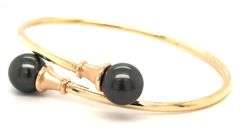 Na Hoku Tahitian pearl bypass bangle bracelet