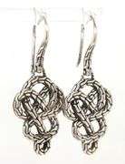 John Hardy Classic chain braided dangle drop earrings