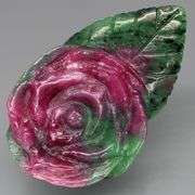 Captivating 131.77ct hand carved Ruby in Zoisite