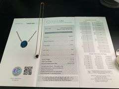 CERTIFIED 14K ROSE GOLD NECKLACE WITH NATURAL SAPPHIRE