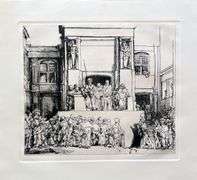 Rembrandt, Christ Presented To The people, Highly Collectible Etching