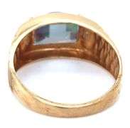 Unusual 10K YG Man's Mystic Topaz Ring