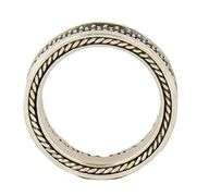 David Yurman 2.62ctw Pave Sapphire Streamline Three Row Band Ring in Sterling