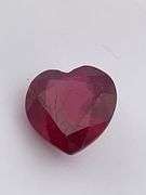 CERTIFIED NATURAL RUBY 2.61 CARAT HEART SHAPE.