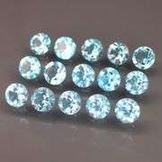 Matched! 15 piece 15.48ct full fire sky blue Topaz set!