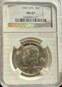 1965 SMS MS 67 NGC Kennedy Half.