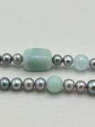925 Sterling Silver Ross Simons Pearl With Chalcedony Necklace