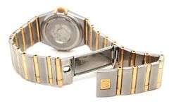 ladies Omega Constellation mother of pearl diamond dial and bezel watch