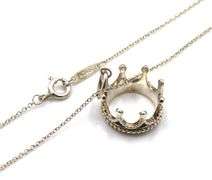 Tiffany & Co Crown charm necklace
