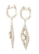 1.00ctw Diamond Marquise Shaped Frame Dangle Earrings in 14K