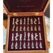 Luxury Chess Set Handcrafted with Cast-Iron Pieces