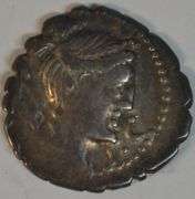 High grade Ti Claud Ti f Ap n Nero Roman Republic Denarius, 79BC