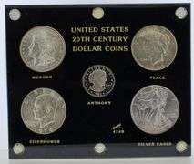 United States 20TH Century Dollar Coins, Capital Plastics Holder