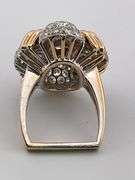 CERTIFIED 18K WHITE AND ROSE GOLD DIAMOND RING