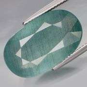 Stormy! 15.46ct gray blue Brazilian Aquamarine!