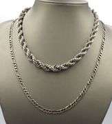 Group lot of 2 vintage 925 sterling silver chains