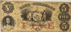 MaY 6 1858 $5 Bank of Commerce Savannah Ga Note