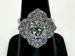 Sparkling 2.75 Ct White Ice Blue Simulated Diamond Ring