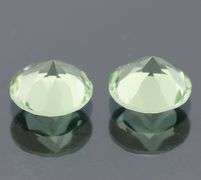 Well cut 2.86ct green Amethyst pair