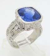 Platinum GIA Certified Blue Sapphire & Diamond Ring