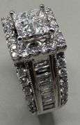14K White Gold Princess Cut Diamond Ring
