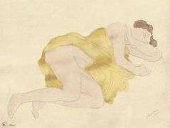 Exclusive Auguste Rodin Lithograph of Watercolor Signed in the Plate, 1949