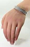 Wonderful 14K White Gold Diamond Bangle
