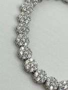 925 Sterling CZ Cluster Eternity Tennis Bracelet