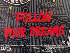 "follow your dreams" Extremely Collectible Jozza 'One of a kind' Mixed Media on Canvas very large