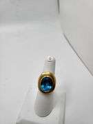 Investment!  Swiss made  very Rare Vintage 18KT Yellow Gold 25 ctw Blue Topaz Jewelry Set