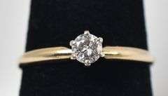 Marvelous 14K Yellow Gold Approx. 0.41CTW Solitaire Diamond Ring