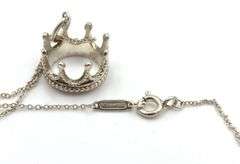 Tiffany & Co Crown charm necklace