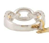 New 0.63ctw Diamond Braided Interlocking Two Tone Band Ring in 14K