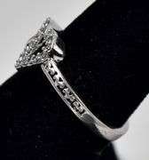 Cz Gemstone Heart Ring in Sterling Silver