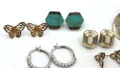 Group lot of Vintage 925 sterling silver earrings