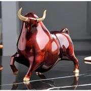 Colorful Copper Bull Handcrafted Metal Bull