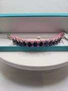 New! +38 ctw all natural sapphire and 1.22 ct diamond weaved on fabric bracelet