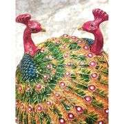 24K Gold Peacock with Swarovski & Ruby Bracelet