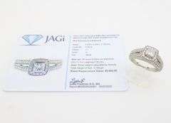 Perfect, Certified Earth Mined Diamond Halo Engagement Ring