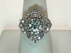 Sparkling 2.75 Ct White Ice Blue Simulated Diamond Ring