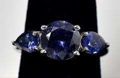 Blue Gemstone Ring in Sterling Silver