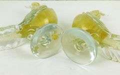 Pair of Large Vintage Murano Art Glass Pheasants