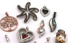 Group lot of Vintage 925 sterling silver pendants