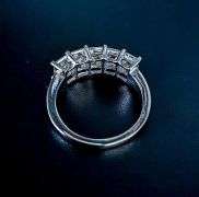 Stunning 5.07 Ct VVs1 White D-E Fire Moissanite Ring