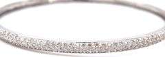 14kt White gold 0.65ctw diamond pave bangle bracelet