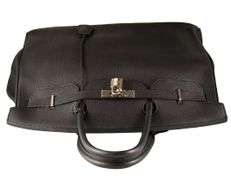 Hermes Birkin 40 Black Noir Togo Leather Handbag