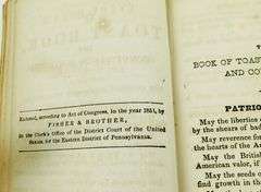 Rare 1851 Toast Book for All Occasions