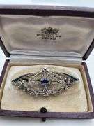 Rare Vintage Platinum & Diamond Brooch