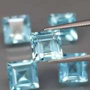 Matched! 5 piece 11.16ct full fire sky blue Topaz set